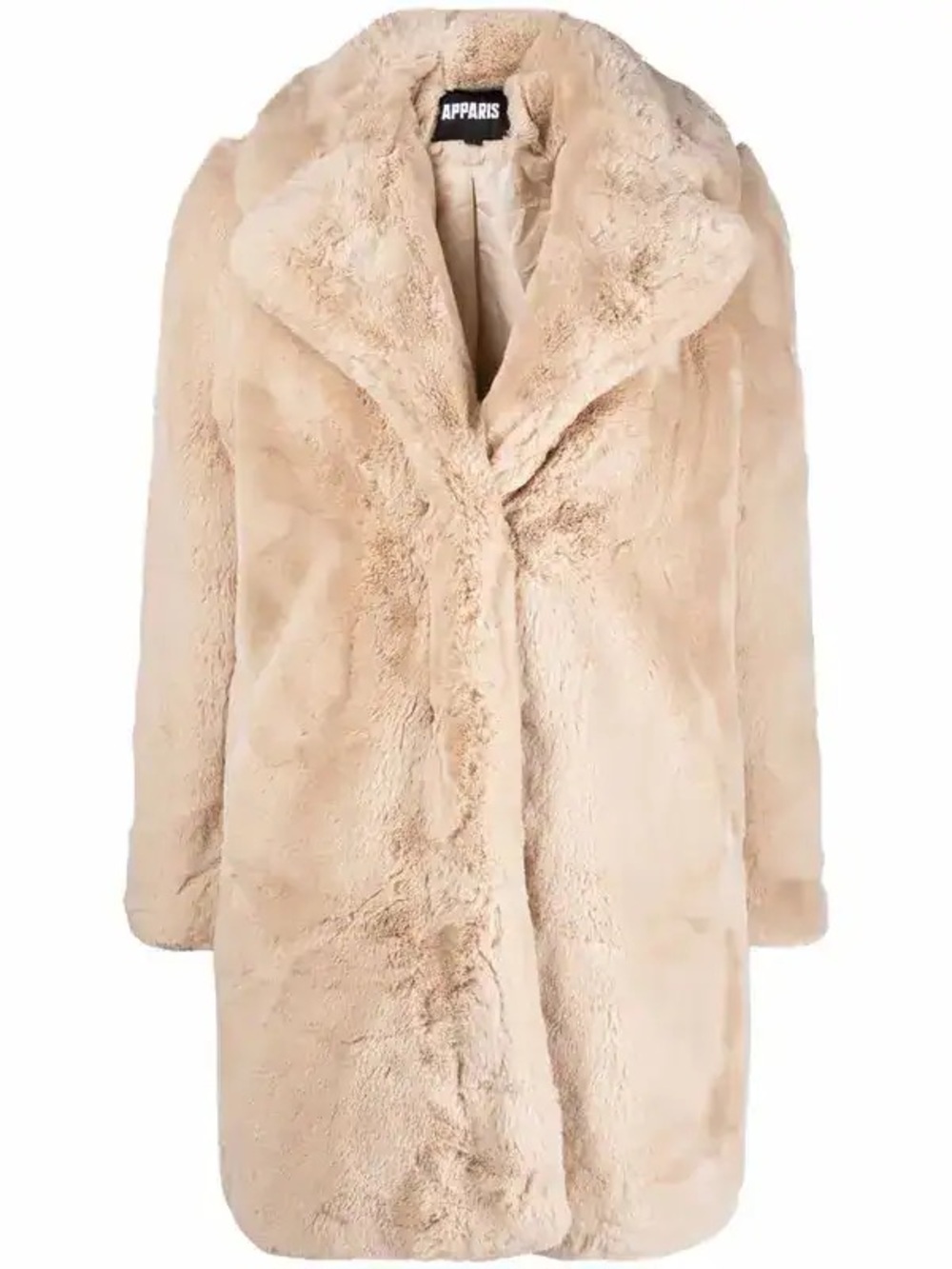 Apparis Stella Faux Fur Coat in Beige